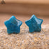 Natural Stone Star Stud Earrings